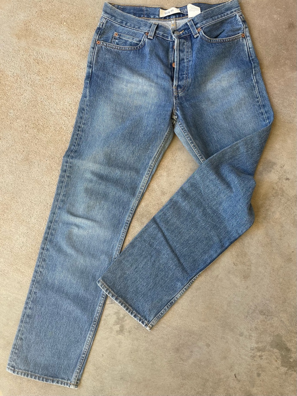 Women’s Vintage GAP 90’s Boy Fit Button Fly Jeans Size 6 Regular